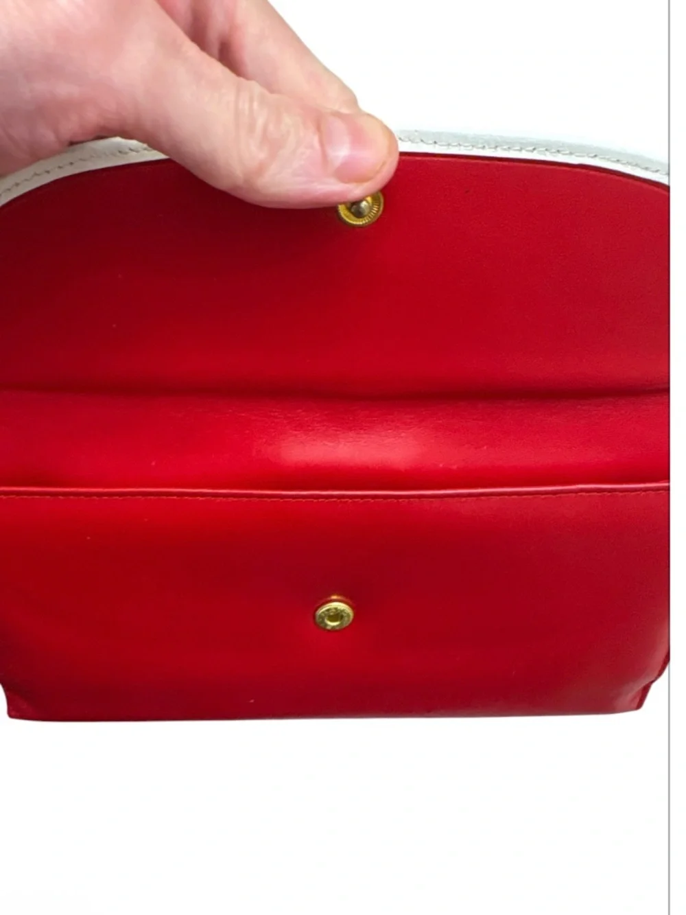 Dior vintage red leather wallet